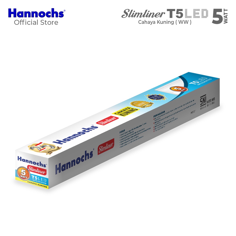 Hannochs Slimliner T5 LED 5 Watt Cahaya Kuning - Lampu Neon