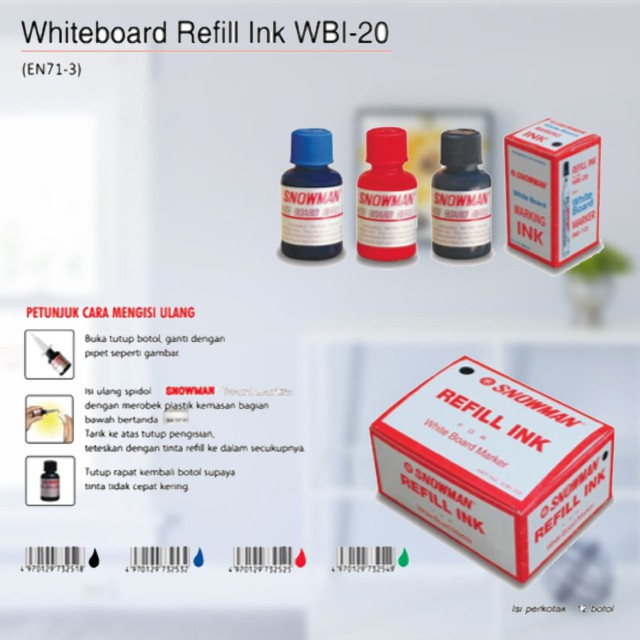 

[GTStore] Snowman Refill Ink Whiteboard WBI-20