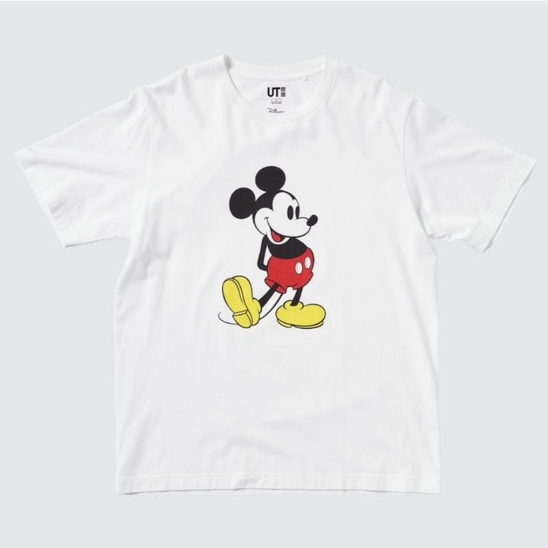 UNIQLO - UT Mickey Stands Lengan Pendek, White