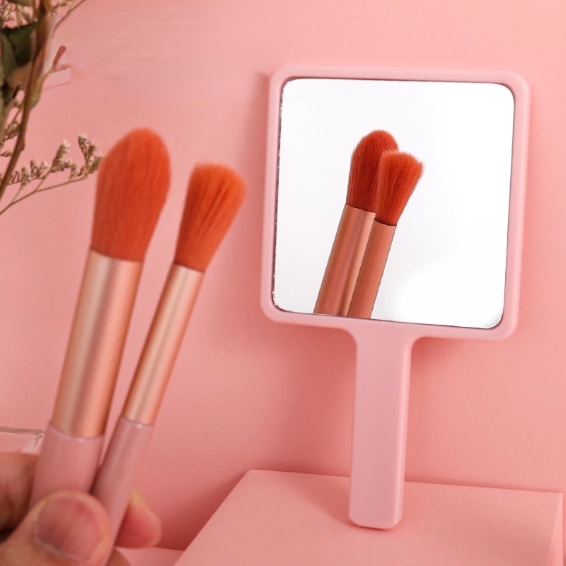 1 Pc Cermin Makeup Bahan Plastik ABS Warna Acak Untuk Wanita