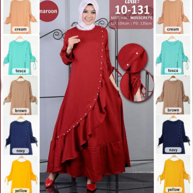 SALE GAMIS MOSCREPE POLOS/WARNA RANDOM/ALL SIZE/SLAYER DEPAN/APLIKASI MUTIARA TEMBAK