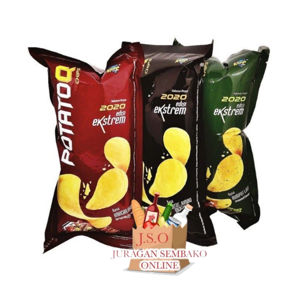 ( JSO) POTATO Q CHIPS 28GR KERIPIK KENTANG SNACK ENAK KERIPIK KENTANG ENAK