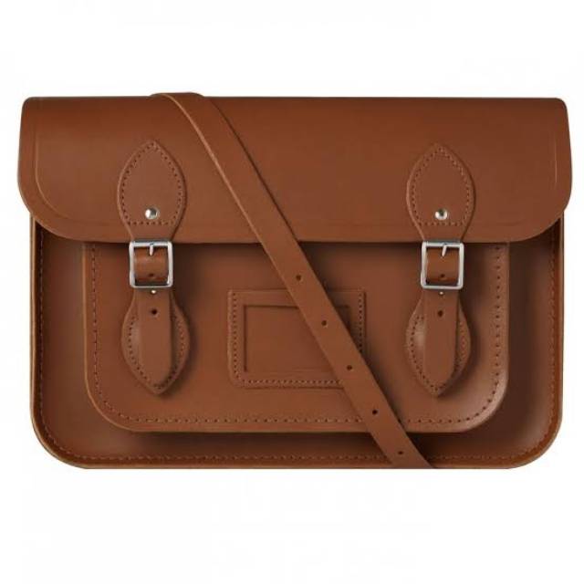 [Preloved ORI] Tas Messenger Vintage Tas Postman Tas Kulit Asli - Brown