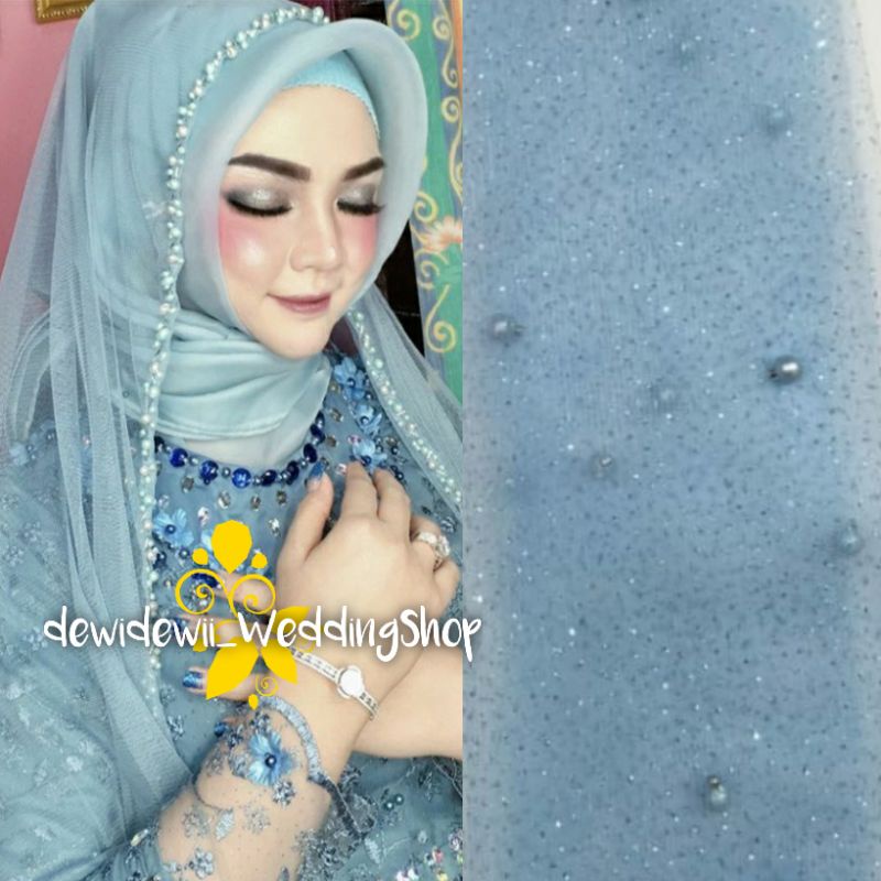 Jilbab VeiL Mutiara/ Jilbab Pengantin Muslim