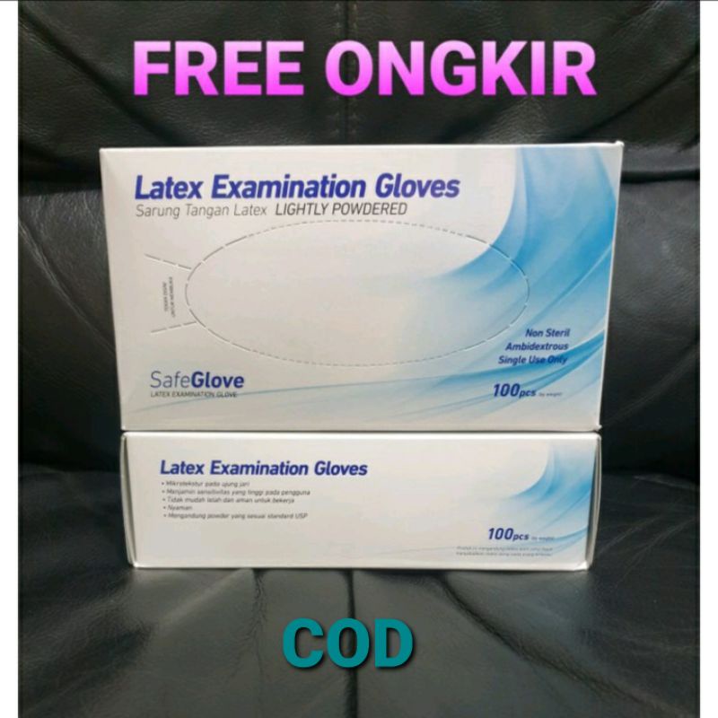 SARUNG TANGAN LATEX EXCAMINATION GLOVE 50 PASANG