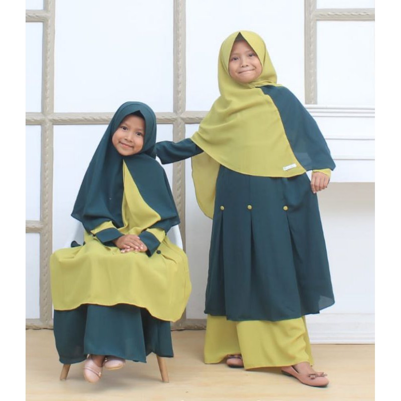 GAMIS / GAMIS WOLFIS / BAJU  GAMIS COUPLE PASANGAN / GAMIS TERBARU / GAMIS KOMBINASI /GAMIS SYARI