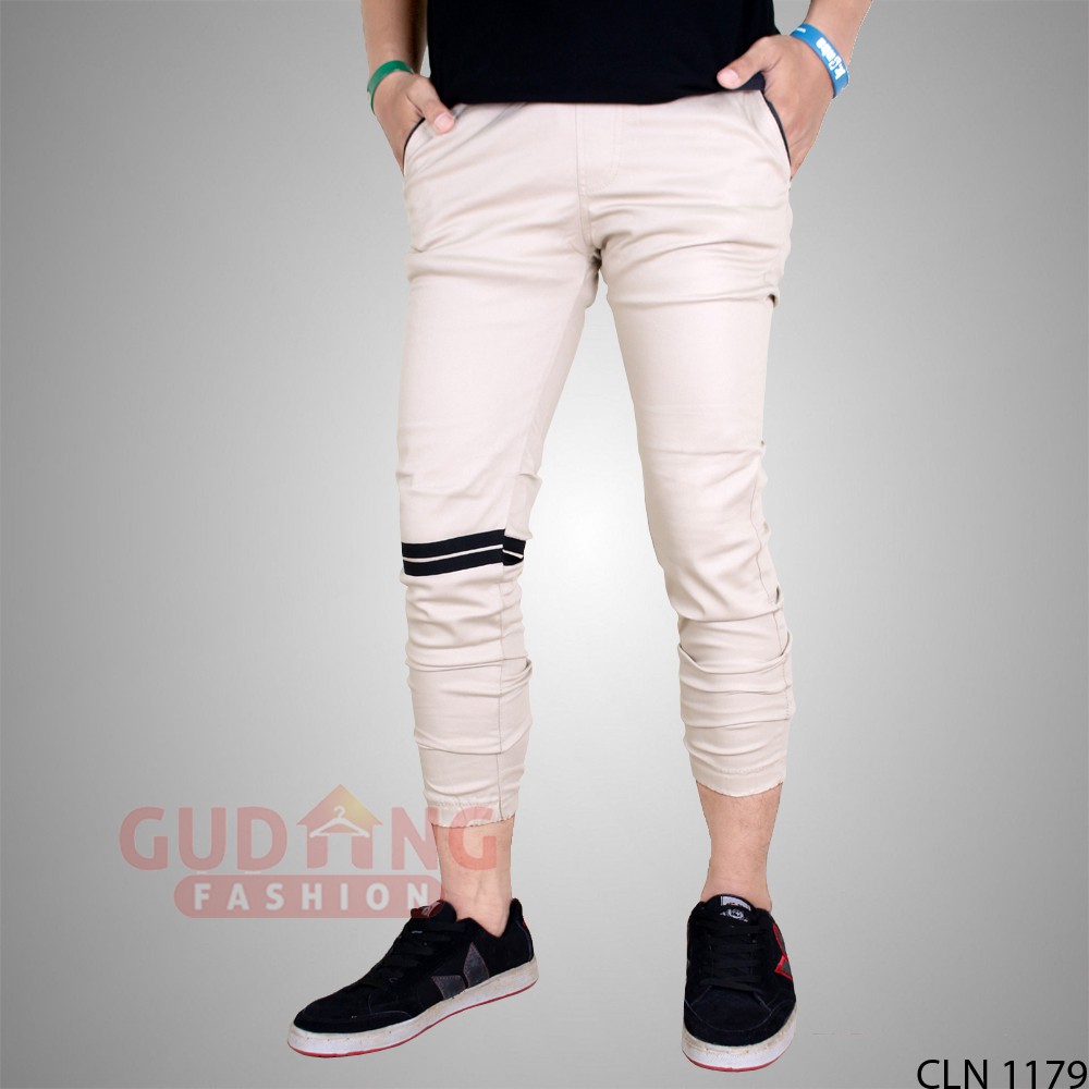 Celana Jogger Pants Strip Terbaru - CLN 1179