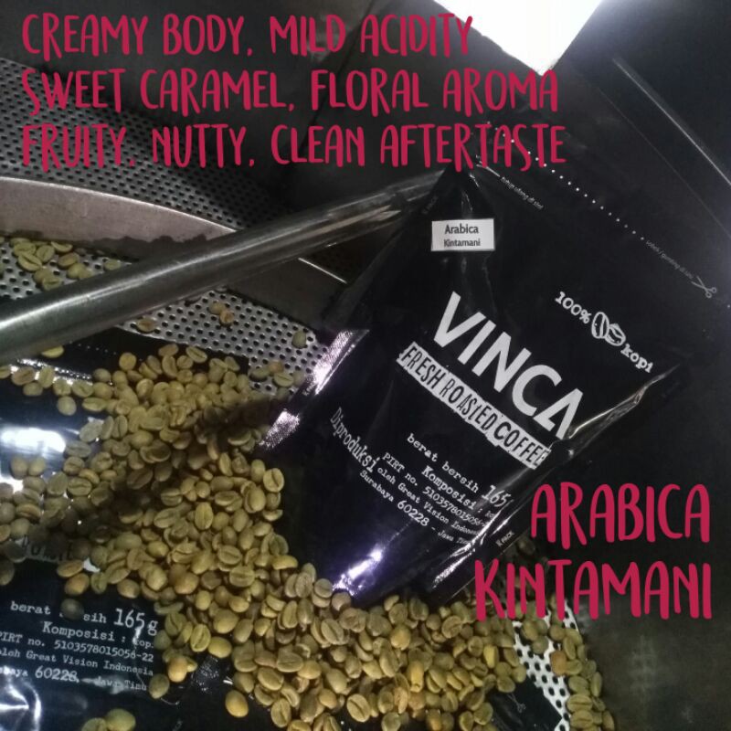 

Vinca kopi Arabica Kintamani 165 gram