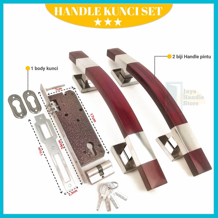 Gagang Pintu/Handle Pintu Rumah Dan Kunci Set Premium