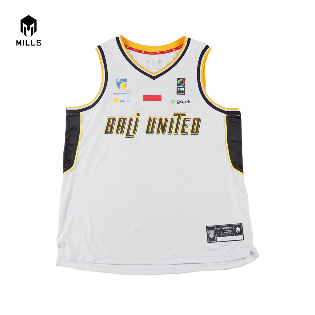 MILLS Bali United Basketball Away Jersey 26002BU White Original