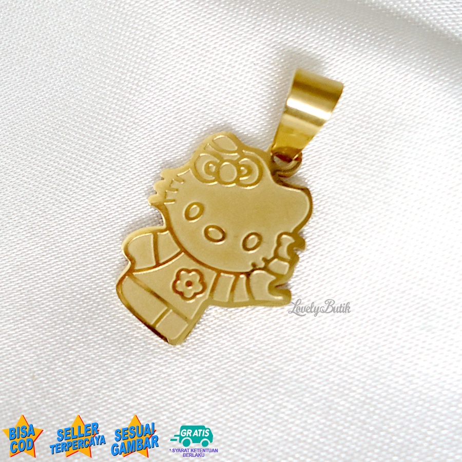 Lovelybutik - Liontin Anak Titanium Anti Karat - Liontin Lucu Anak Tanpa Kalung Titanium Model Terbaru Cutie Flower