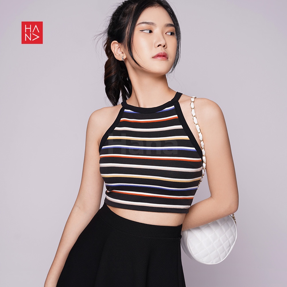 Hana Fashion - Aries Halter Stripe Tank Top - TT225