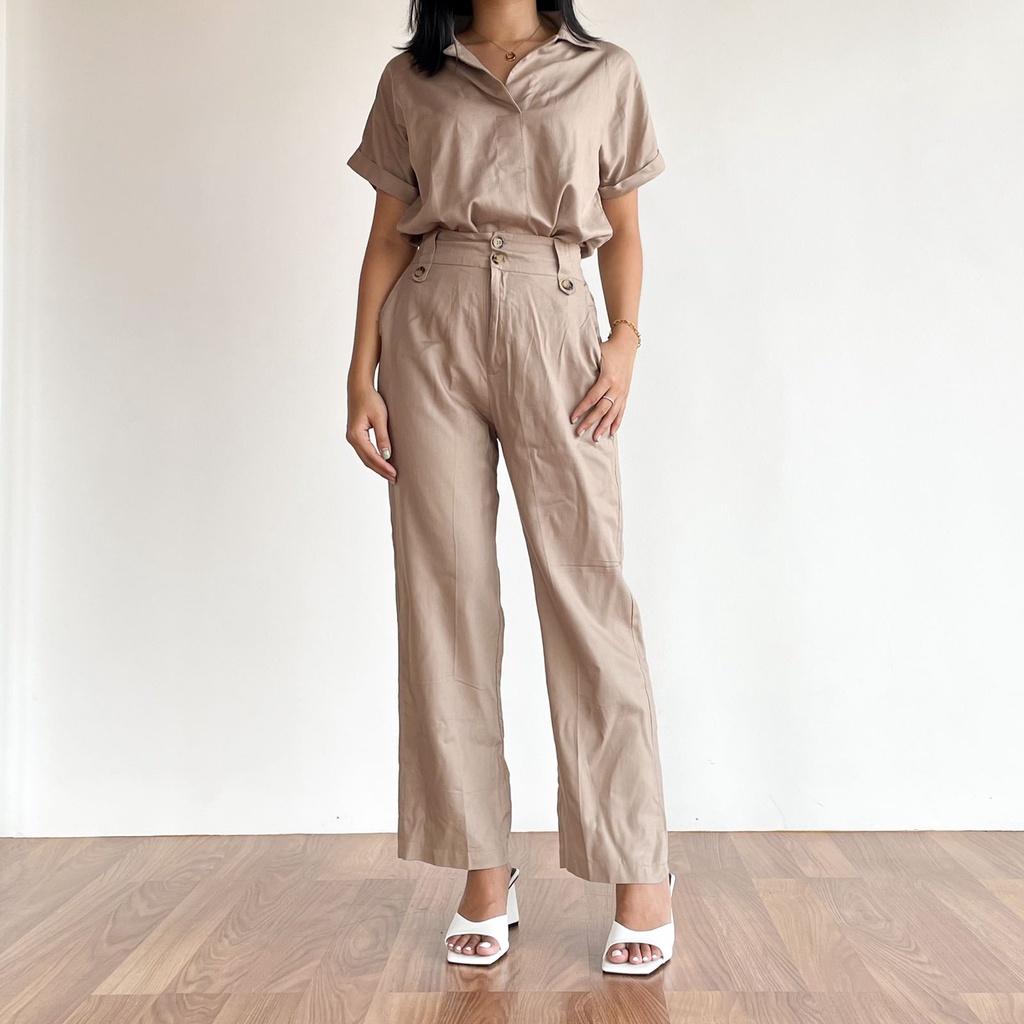 Easy Saturday Faye Set - Set Atasan dan Bawahan Celana Panjang