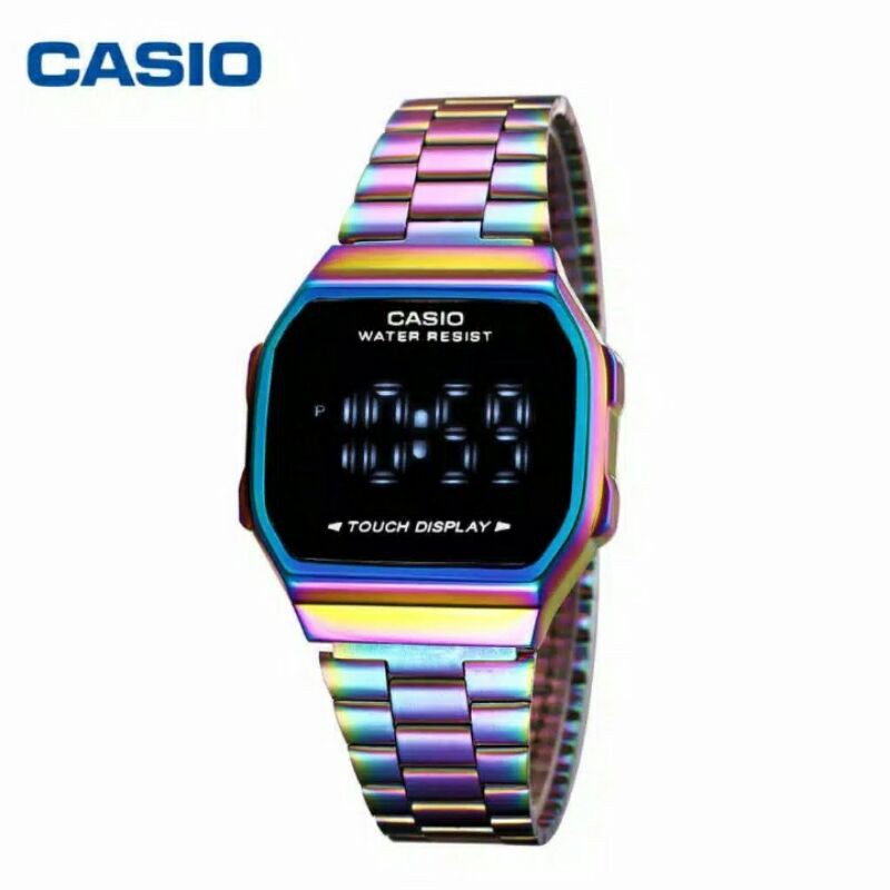 [ COD ] Jam tangan wanita Casio touch screen stainless