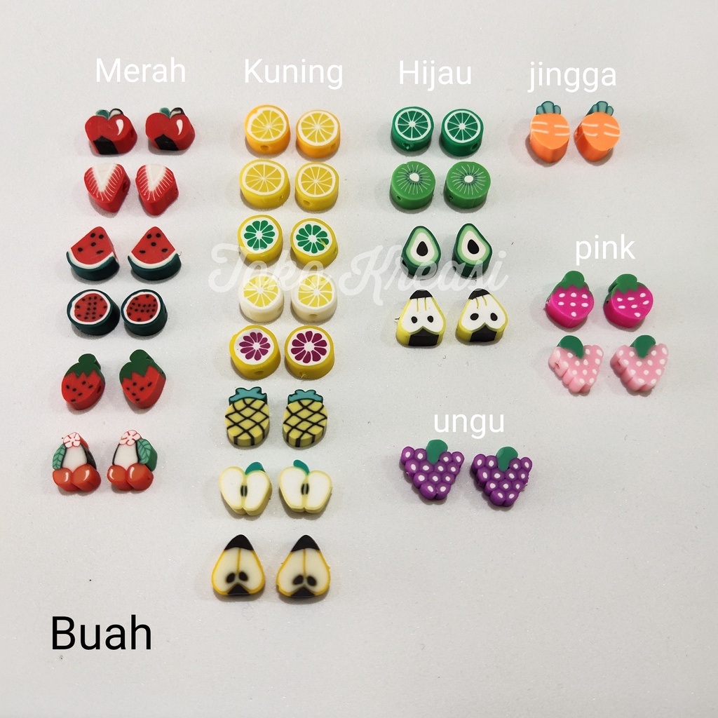 Clay Polymer mini Bros  motif uk 9mm - 12 mm per pcs