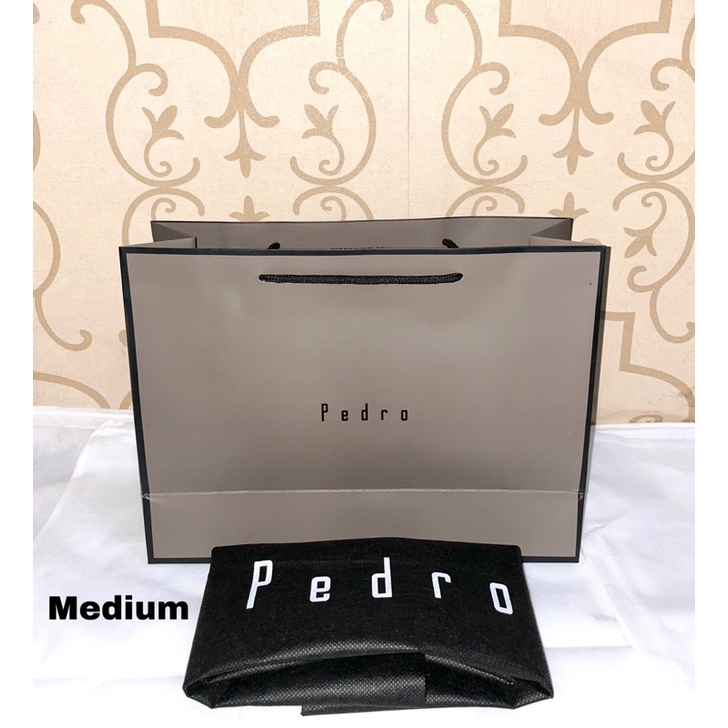 Paper Bag Pedro Abu Abu Pembungkus Kado Brand Mall