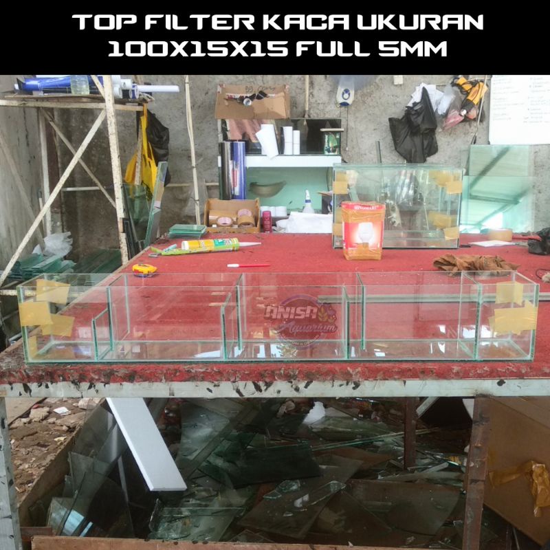 TOP FILTER AQUARIUM KACA UKURAN 100cm
