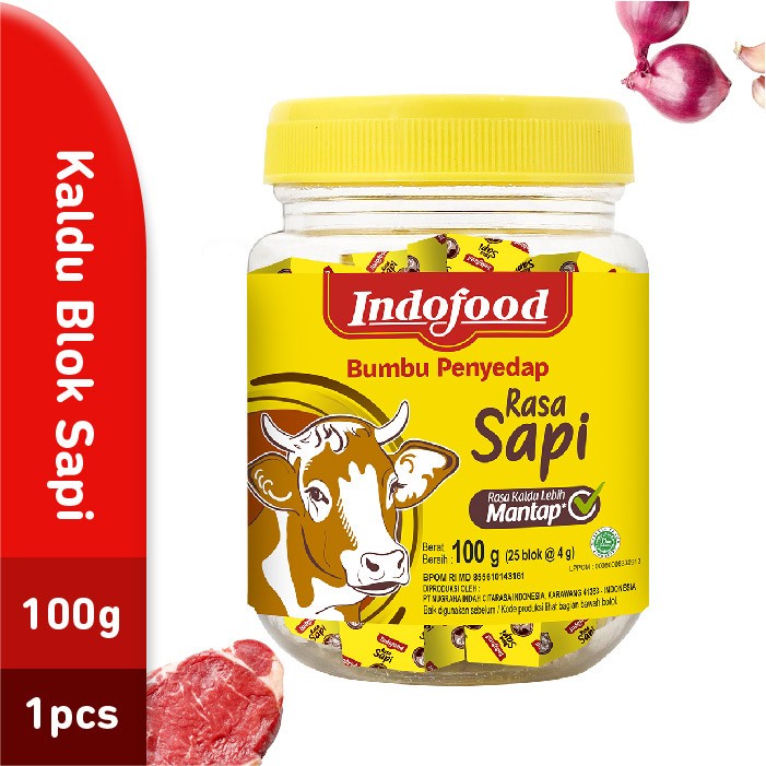 

Kaldu Blok Indofood Rasa Sapi 100gr (3 Pcs)