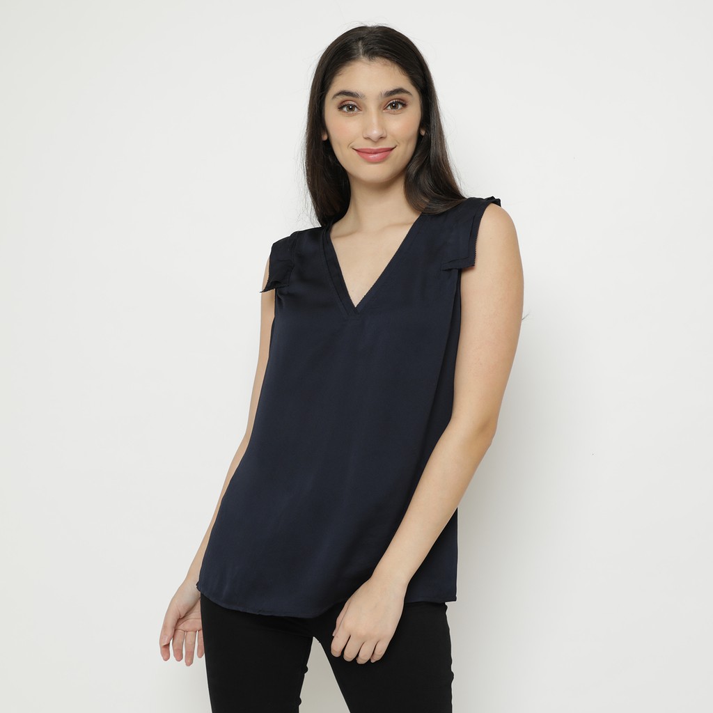 Blouse Wanita- Sleeveless V-Neck Loose Fit [CG-BRP 13]-1