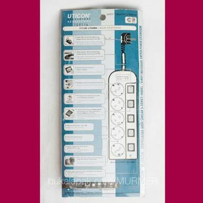 Promo Uticon Stop Kontak 5 Lb   Pengaman   Saklar tersendiri   Kabel Berkualitas