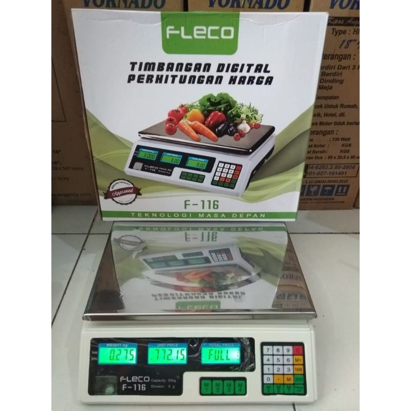 Timbangan Digital Fleco F-116/Timbangan 30KG/Daging/Sayur/Buah DLL