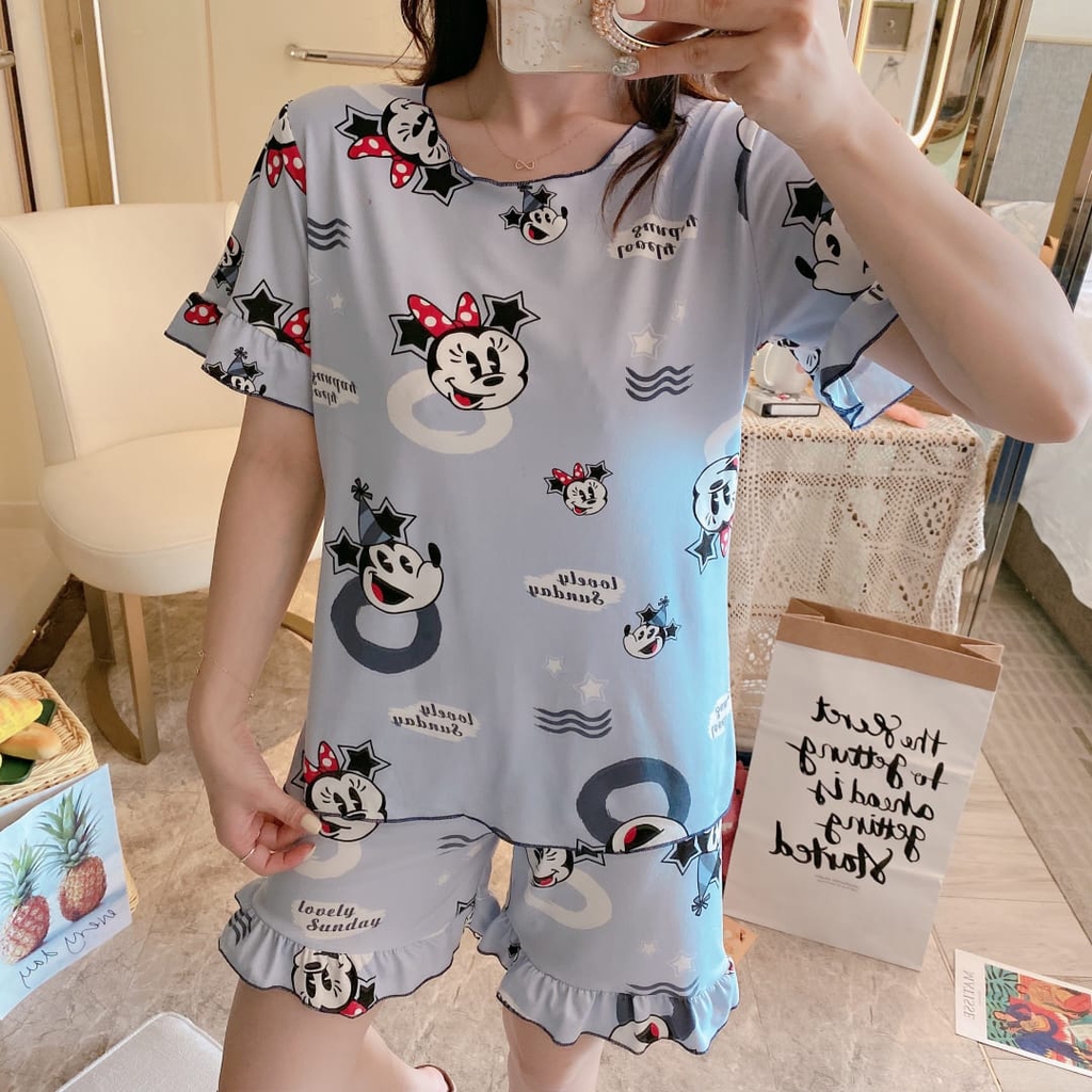 RAINBOW - BAJU TIDUR DEWASA HP IMPORT/SANTAI / MOTIF HP TEROMPET