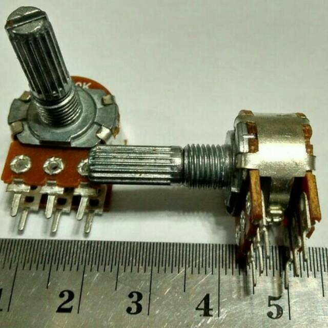 Potensiometer Potensio Stereo B50K Logam As 20mm