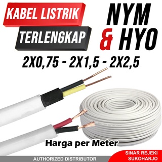 KABEL NYM 2X1.5 & HYO 2X0.75 2x1,5 2x2,5 Kabel Listrik isi Kawat & Serabut 2X1,5 2 X 1.5 1,5