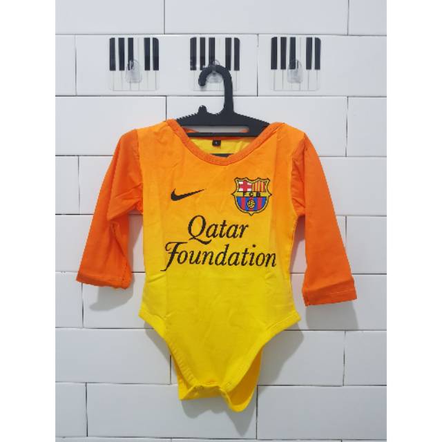 baju anak bayi fc barcelona away lokal keren