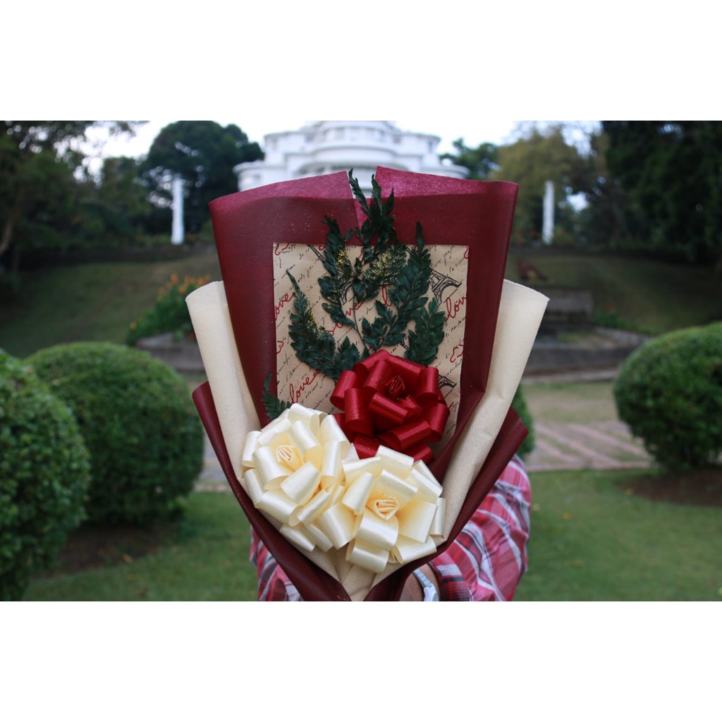 Buket Satin Bloomy / Buket Hadiah Wisuda / Buket Unik / Buket Kekinian