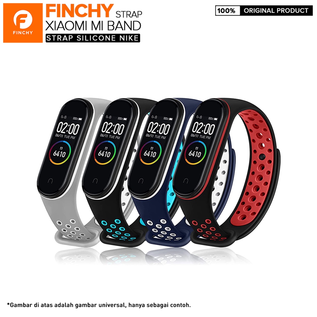 Finchy Silicone Strap Xiaomi Mi Band 5 Mi Band 6 Sporty Dual Tone FS
