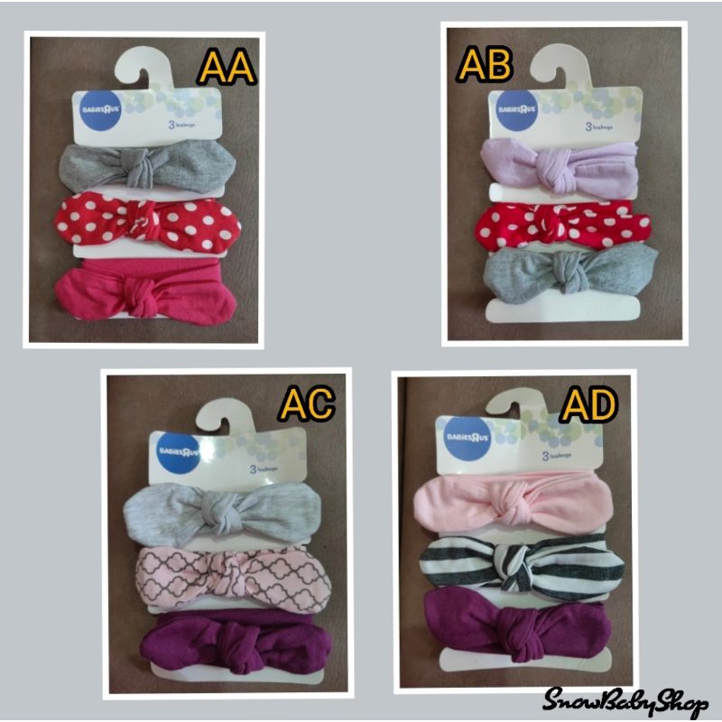 Bandana Bayi / Headwraps BabiesRus 3 in 1