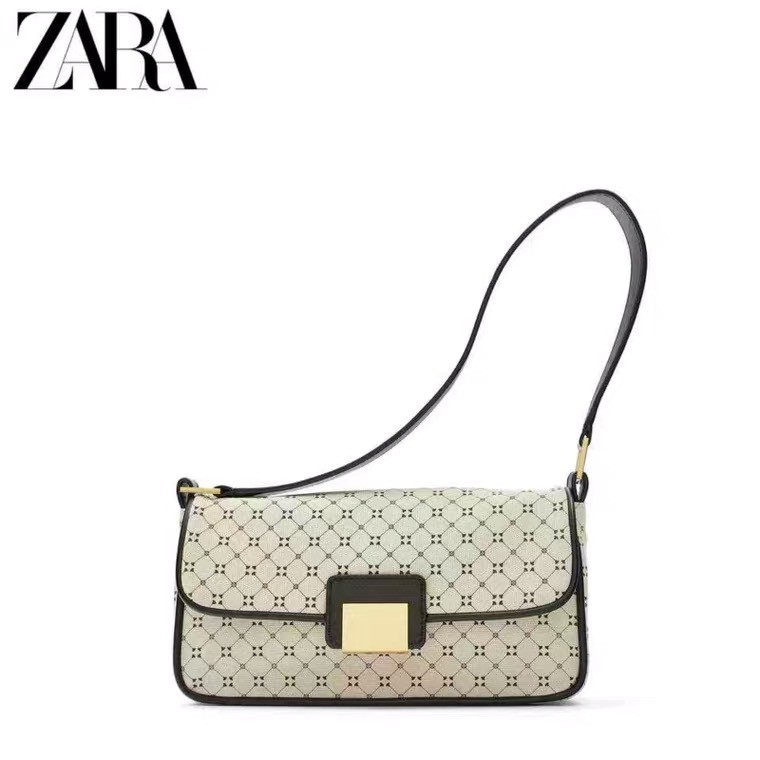 Tas Fashion Wanita Z278 ZARA4 Black White Sling Oval Bag Import #12652