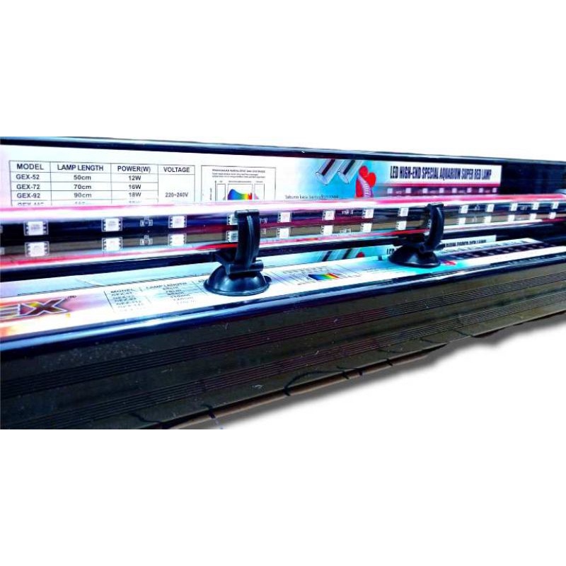 PROMO LAMPU AQUARIUM LED TANNING ARWANA GEX T8-52, T8-72, T8-92