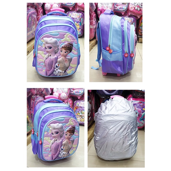 TAS DORONG TROLLEY ANAK SEKOLAH SD GAMBAR KUDA PONY LILY ADA 3 RESLETING MOYIF TIMBUL 3RESLETING IMPORT ( Lily 16&quot; )