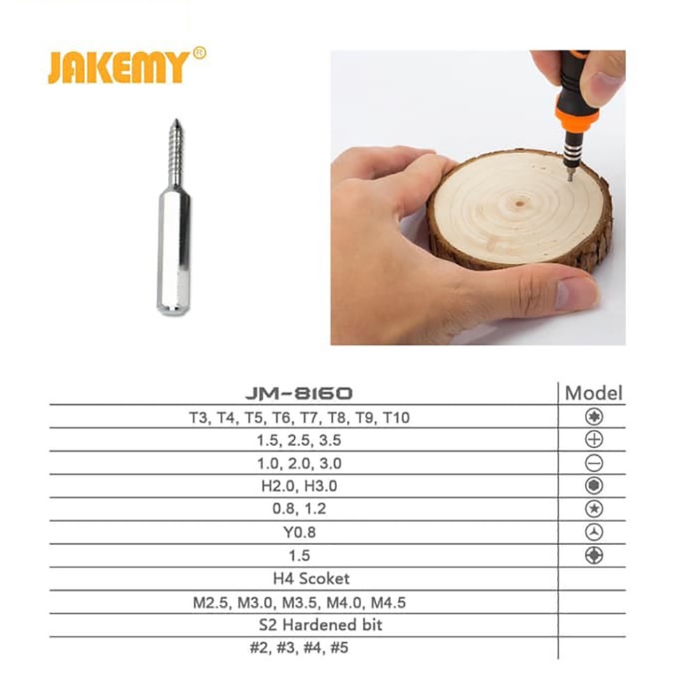 Jakemy JM-8160 33 in 1 Obeng Set Handphone for Computer