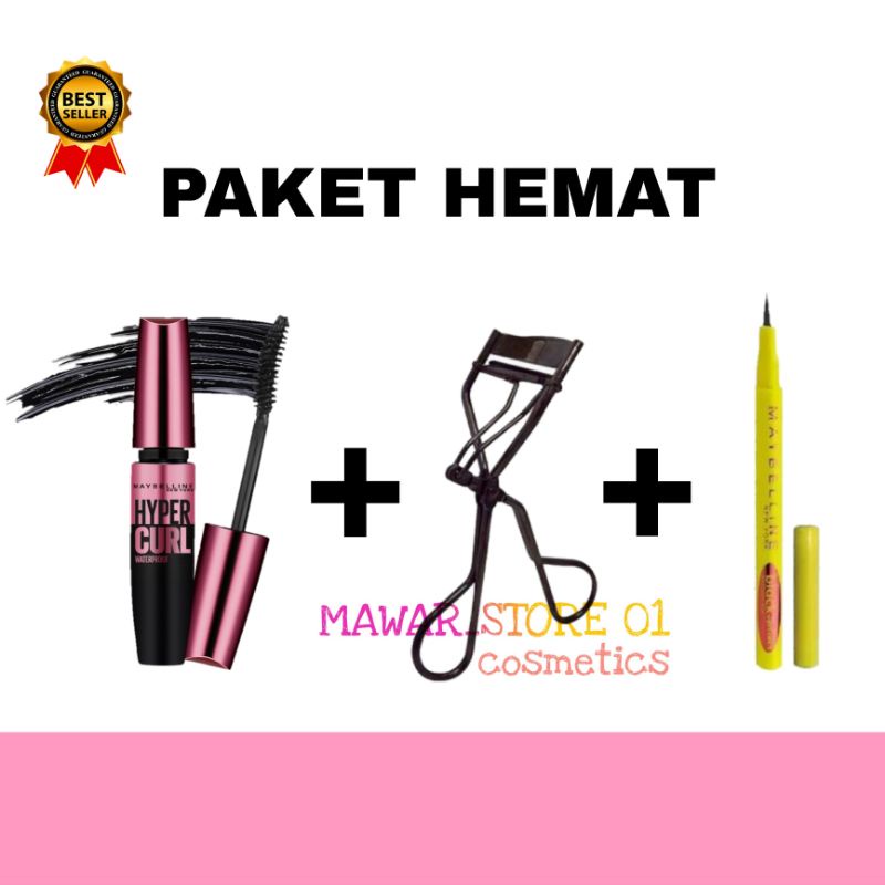 Paket Hemat 3 in 1 ( Mascara Eyliner Penjepit bulumata )