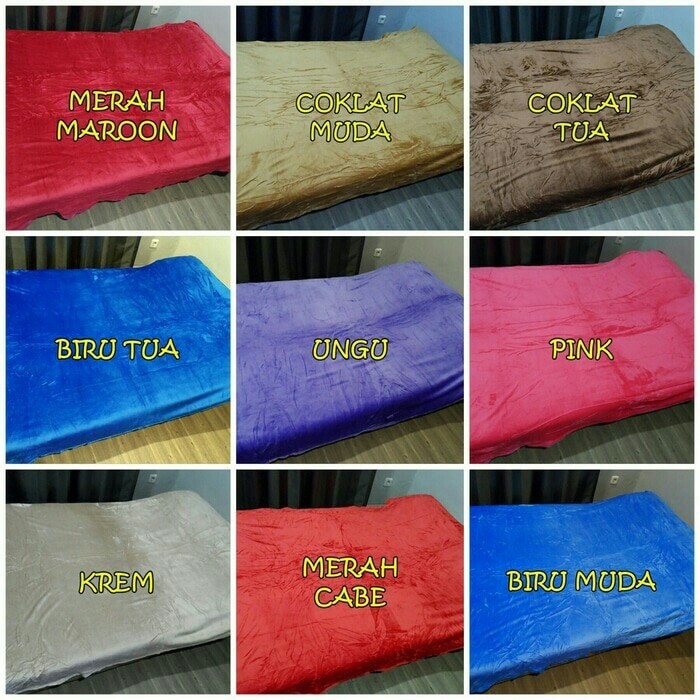 selimut bulu polos/selimut dewasa murah