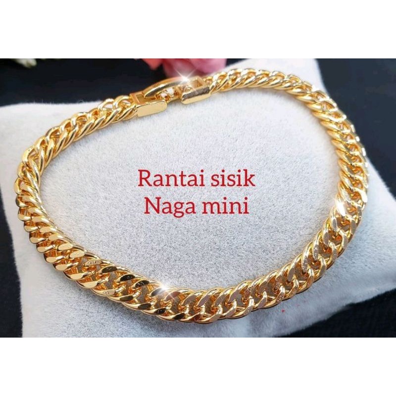 gelang rantai emas xuping perhiasan lapis emas anti karat gelang rantai sisik naga gelang rantai tit