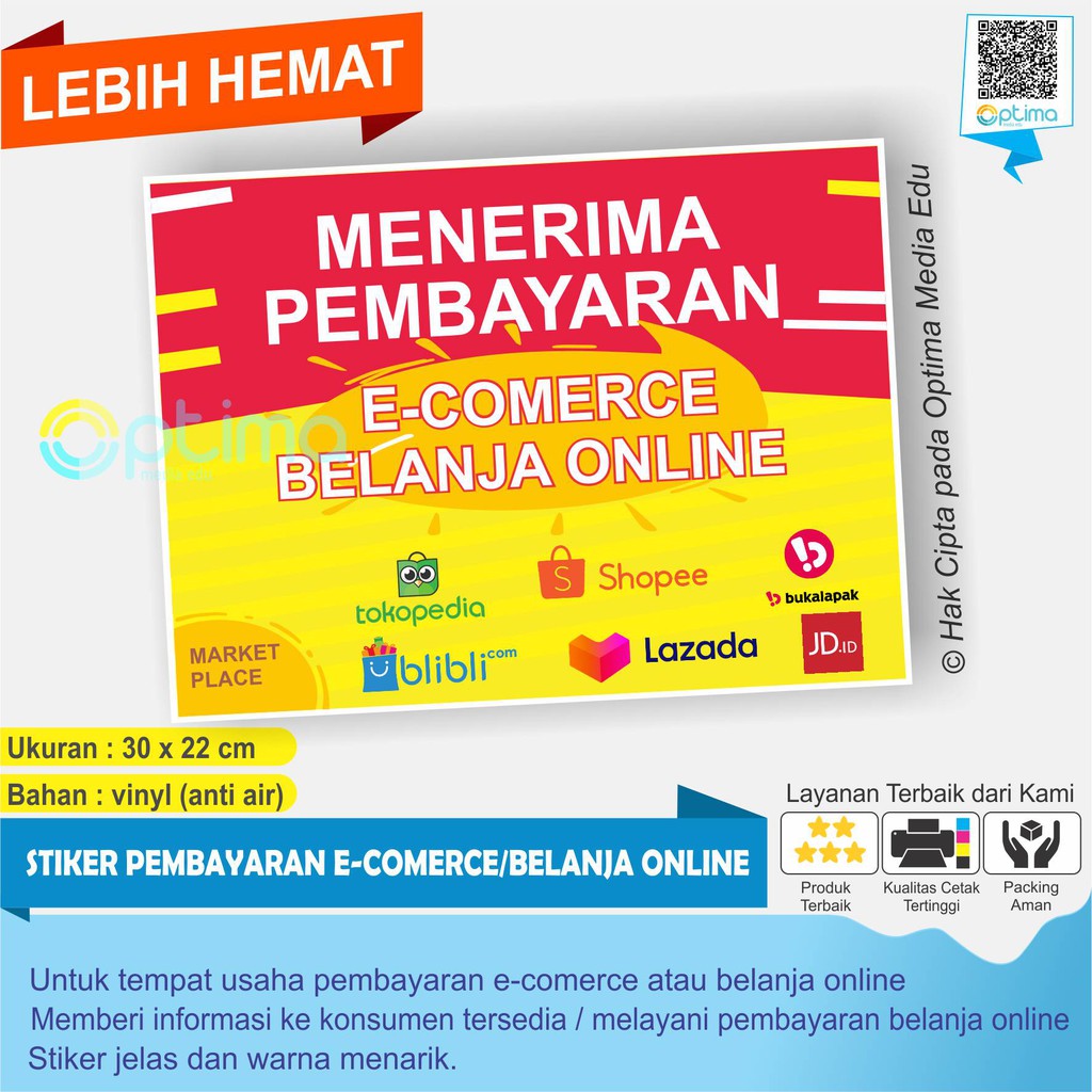 

STIKER PEMBAYRAN E COMERCE BELANJA ONLINE