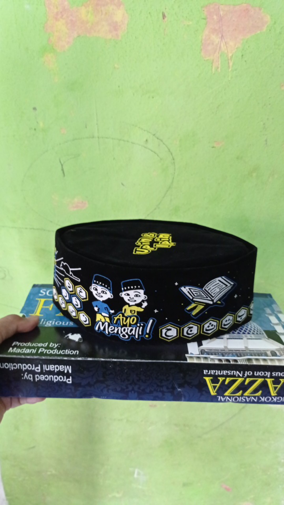 Songkok Anak Laki Laki Kolosebo - Peci Hitam Karakter Kopiah Motif Kartun Sablon Batik Bkn Bordir Nu