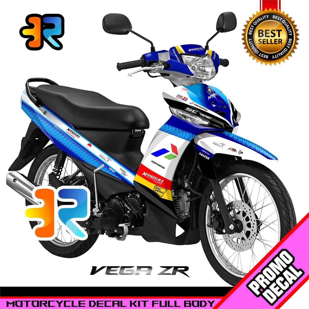 Decal Motor Vega ZR Desain Mandalika Sticker Decal Full Body