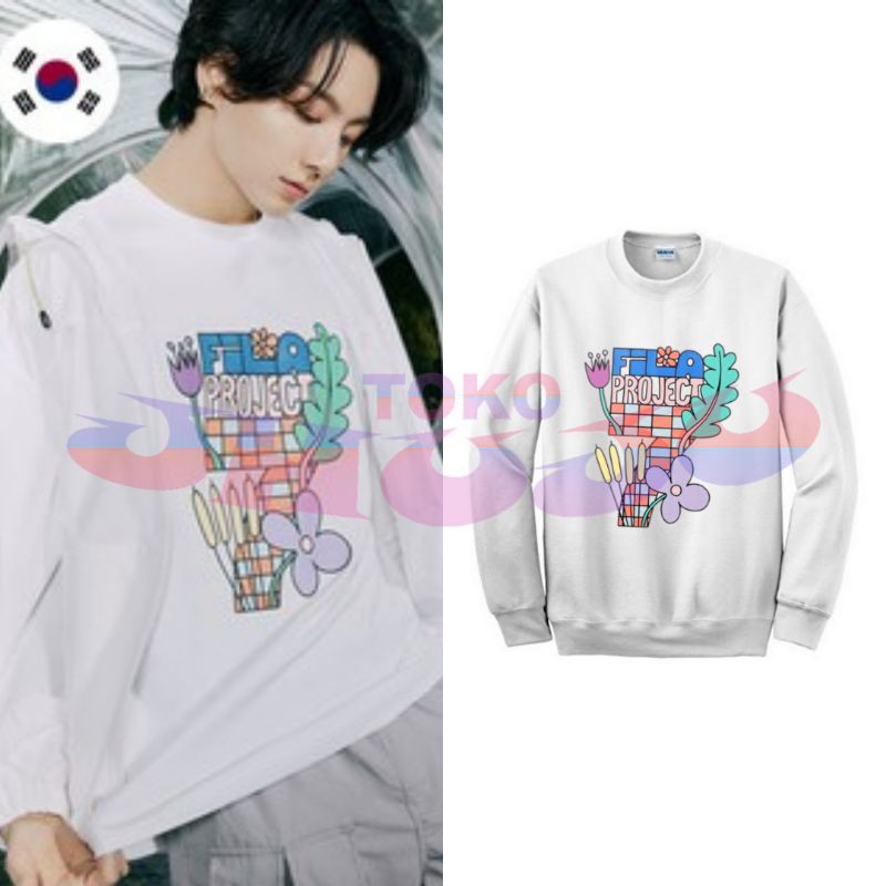 ( Versi Sweater ) BTS Jungkook proojek tujuh printing Hanya Sablon Depan // Basic Sweater BTS JK