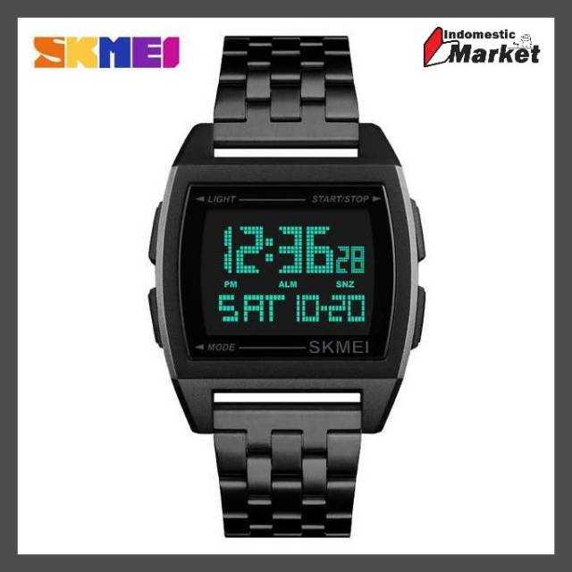 Jam Tangan Pria SKMEI Stainless steel Digital / Jam Tangan Hitam, Silver, Gold & Rose Gold - 13688