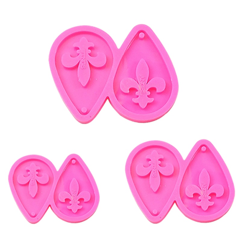 Siy 1 / 3pcs Cetakan Resin Bahan Silikon Untuk Membuat Perhiasan Anting DIY