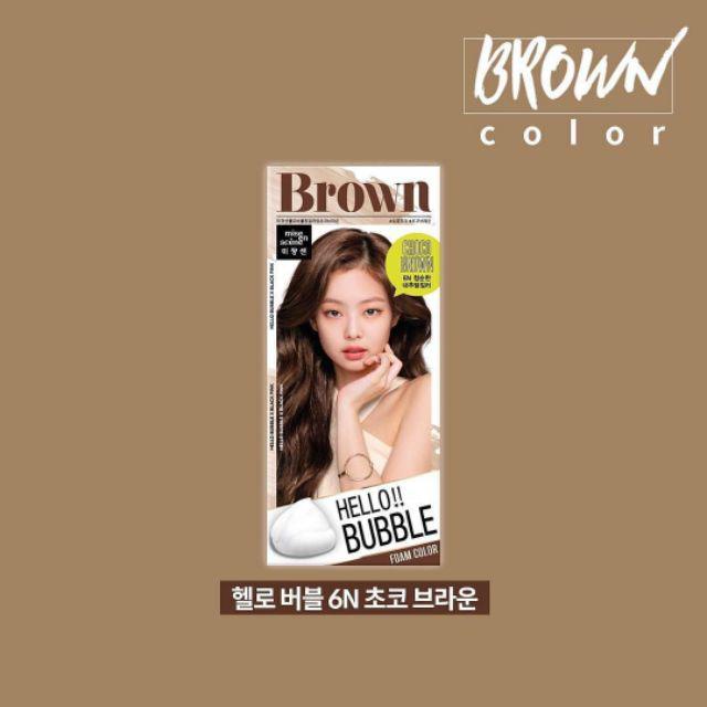 [READY] Mise En Scène Hello Bubble Foam Hair Color Blackpink-6N Choco Brown