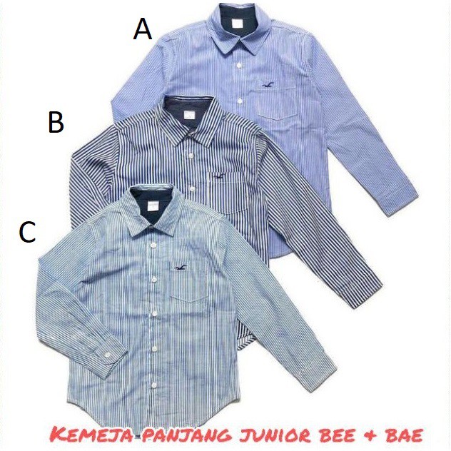 KEMEJA ANAK LAKI LAKI  LENGAN PANJANG BRANDED BEE AND BAE