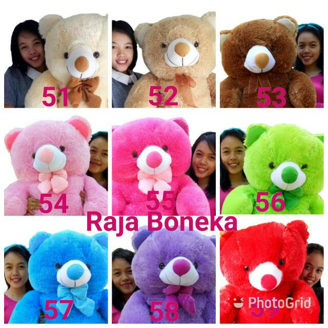 Boneka Beruang Besar Jumbo Pink 90cm Teddy Bear Panda Murah Bahan Halus Lembut Berkualitas