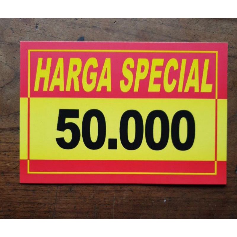 

Papan Harga ( 1 Lembar )