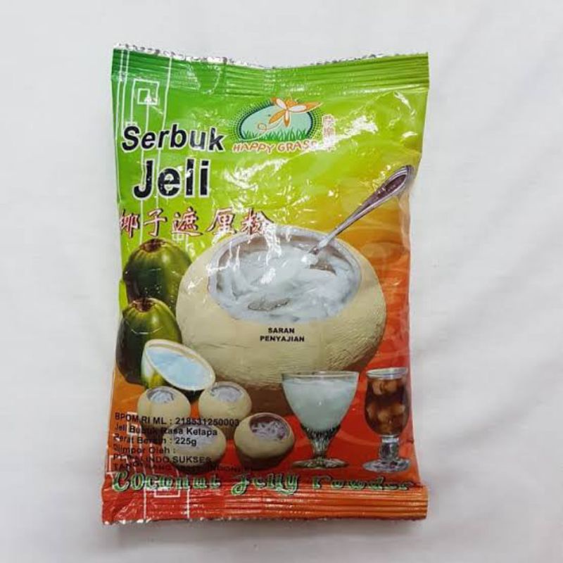 Jual Serbuk Jeli Kelapa Coconut Jelly Powder Jeli Bubuk Rasa Kelapa Puding Kelapa Happy Grass